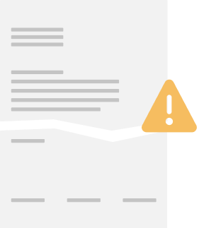 Illustration of a broken document