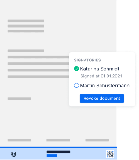 Attempted illustration of a tamper-proof document