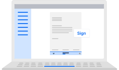 Illustration of a SaaS signing screen